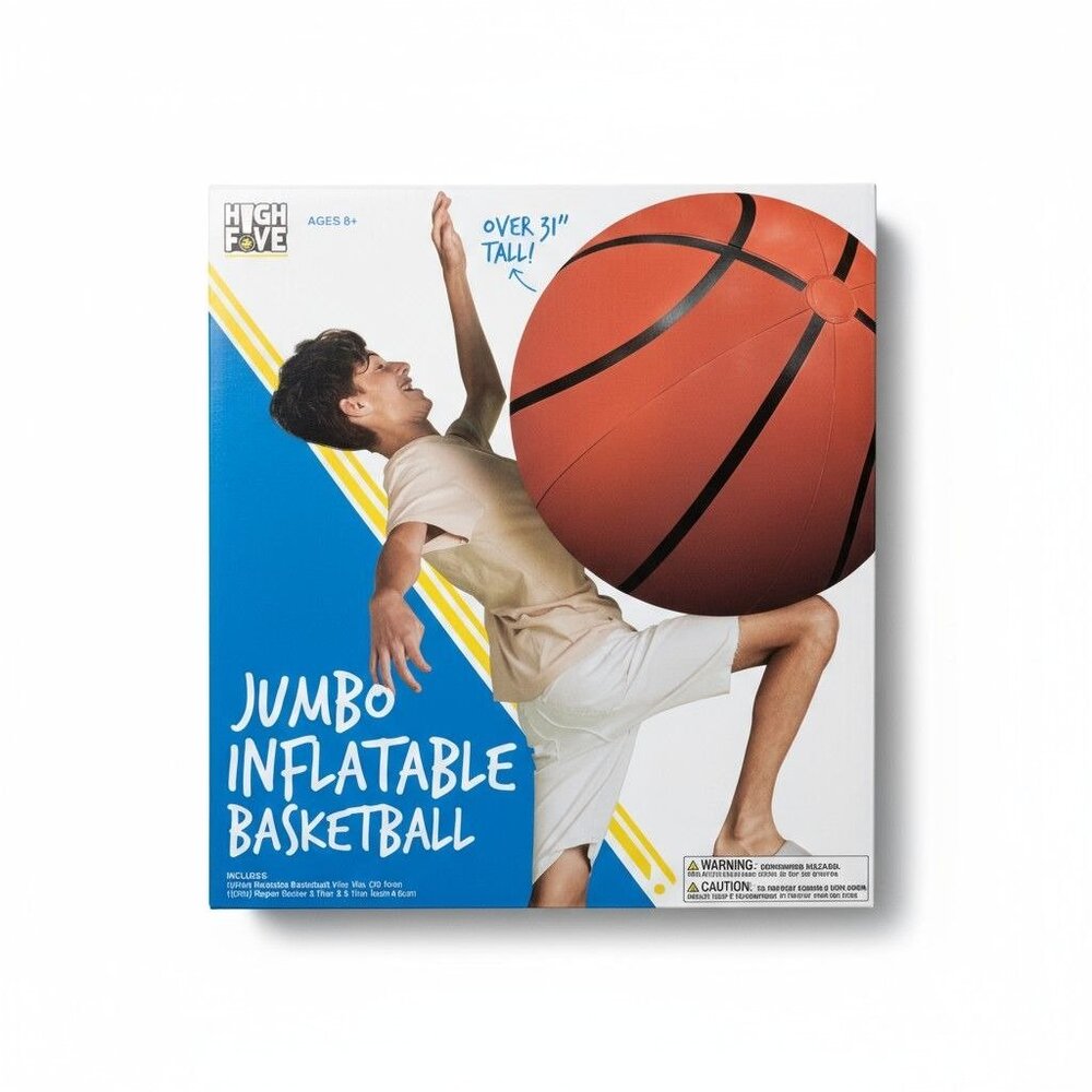 Jumbo Inflatable Basketball 31" Dia. For Ages 8+ By High Five